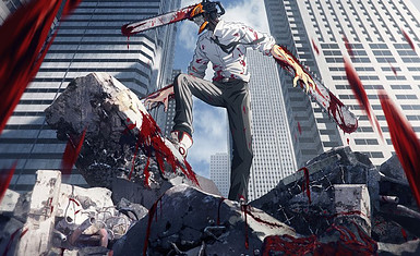 Новый постер и небольшие подробности аниме "Chainsaw Man"